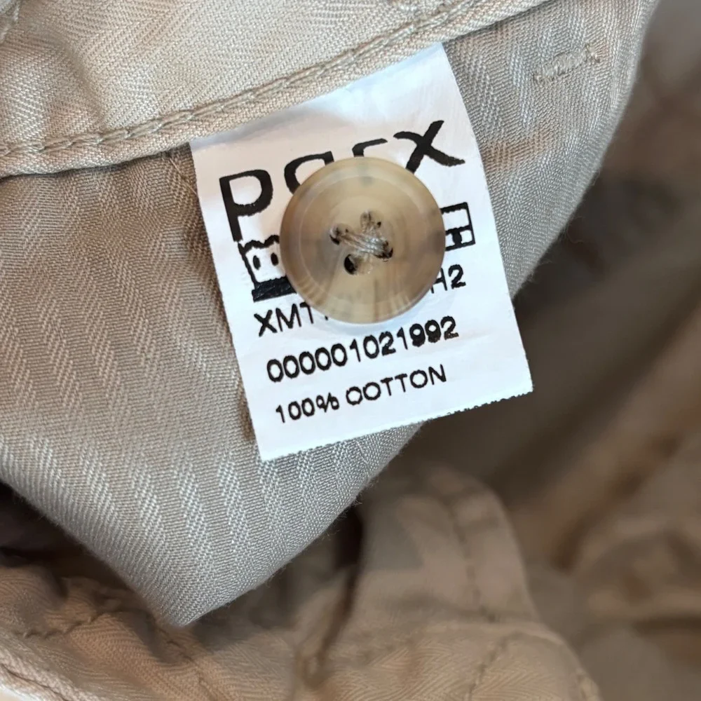 Parx Chino Pants Mens 35x30 Khaki Beige Cotton Straight Leg Trousers Casual